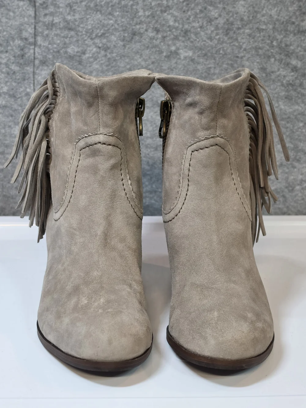 Sam Edelman Louie Fringe Ankle Boots  Size 7